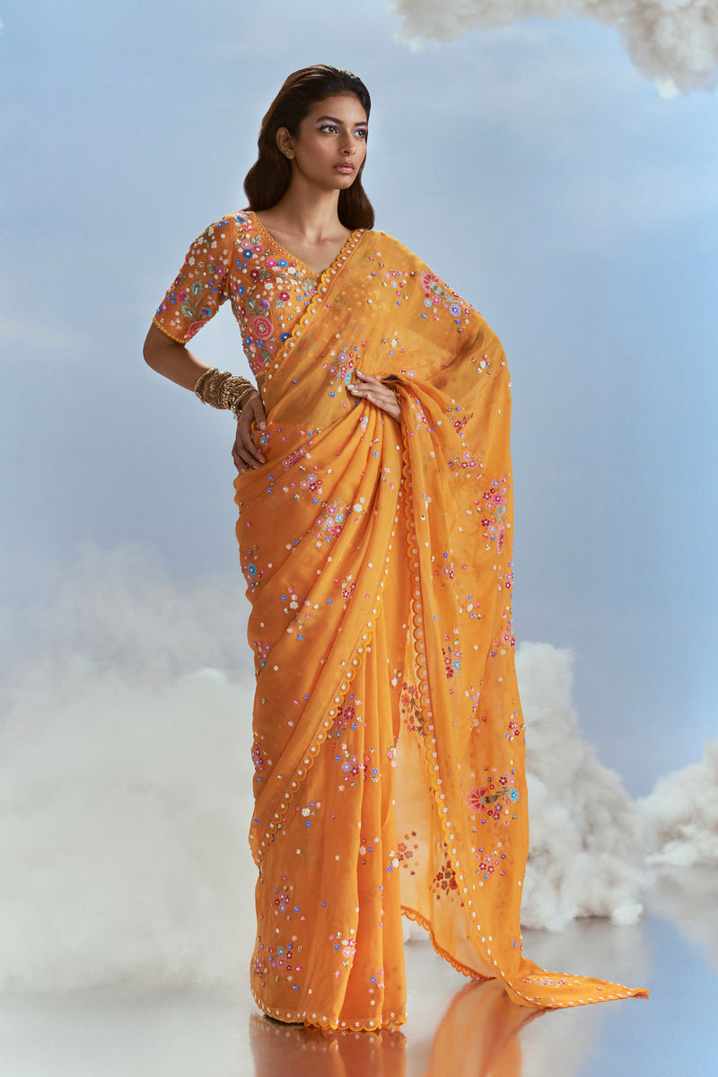 FS/64 - Izmir Carnations Saree with Izmir Blouse