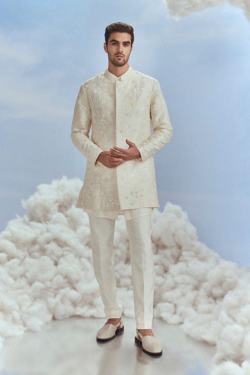 Mehtab Bagh Jaal Short Sherwani Set