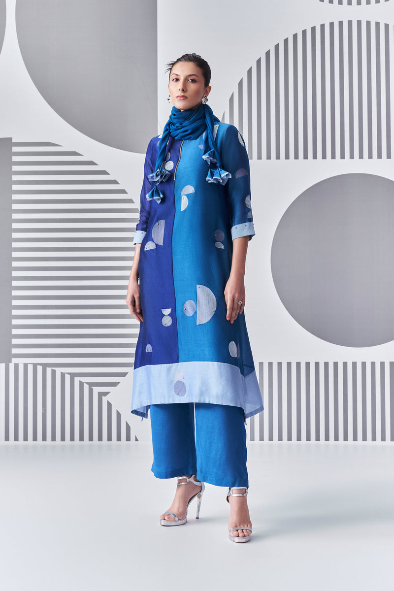 NB UR-2 Bauhaus Color Blocked Straight Cut Kurta Set