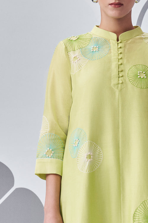 NB UR-2 Chrysanthemum Straight Cut Kurta