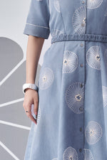 NB UR-32 Chrysanthemum Denim Dress