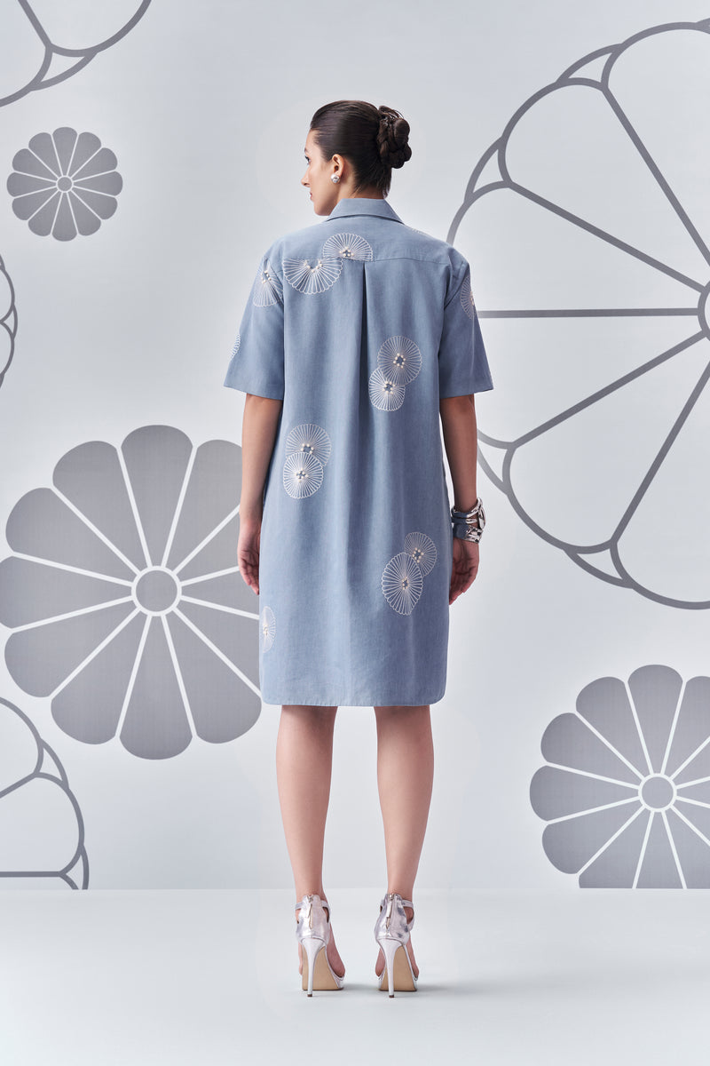 NB UR/50 Chrysanthemum Slouchy Shirt Dress